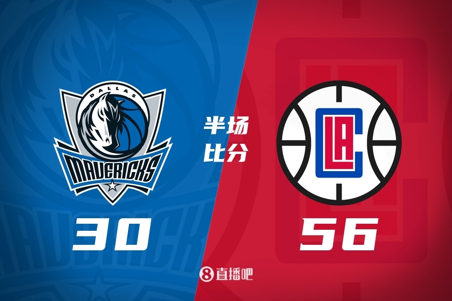 哈登20+4 祖巴茨12+10 東歐19中5獨(dú)行俠次節(jié)8分 快船半場(chǎng)領(lǐng)先26分